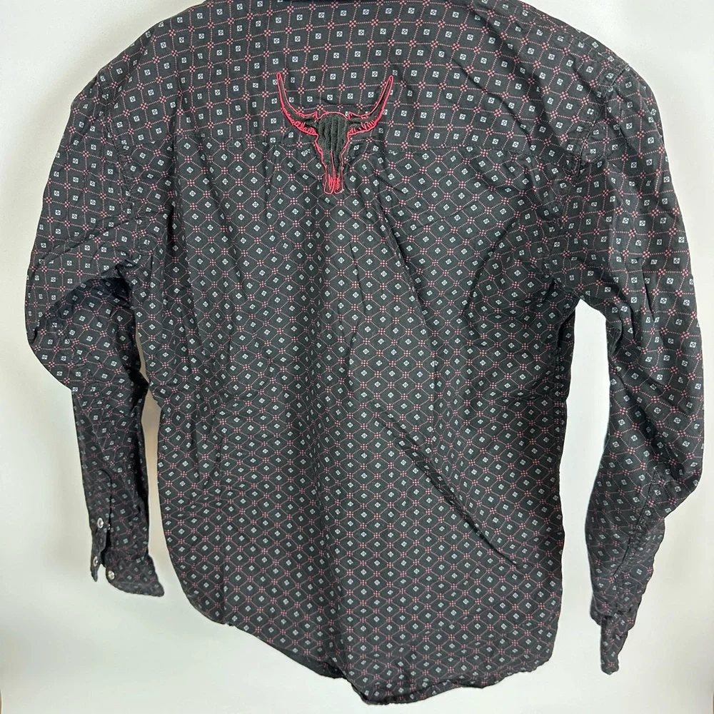 Cowboy Hardware Youth Large Western Snap Button Down Top Black Pearl‎ Snaps